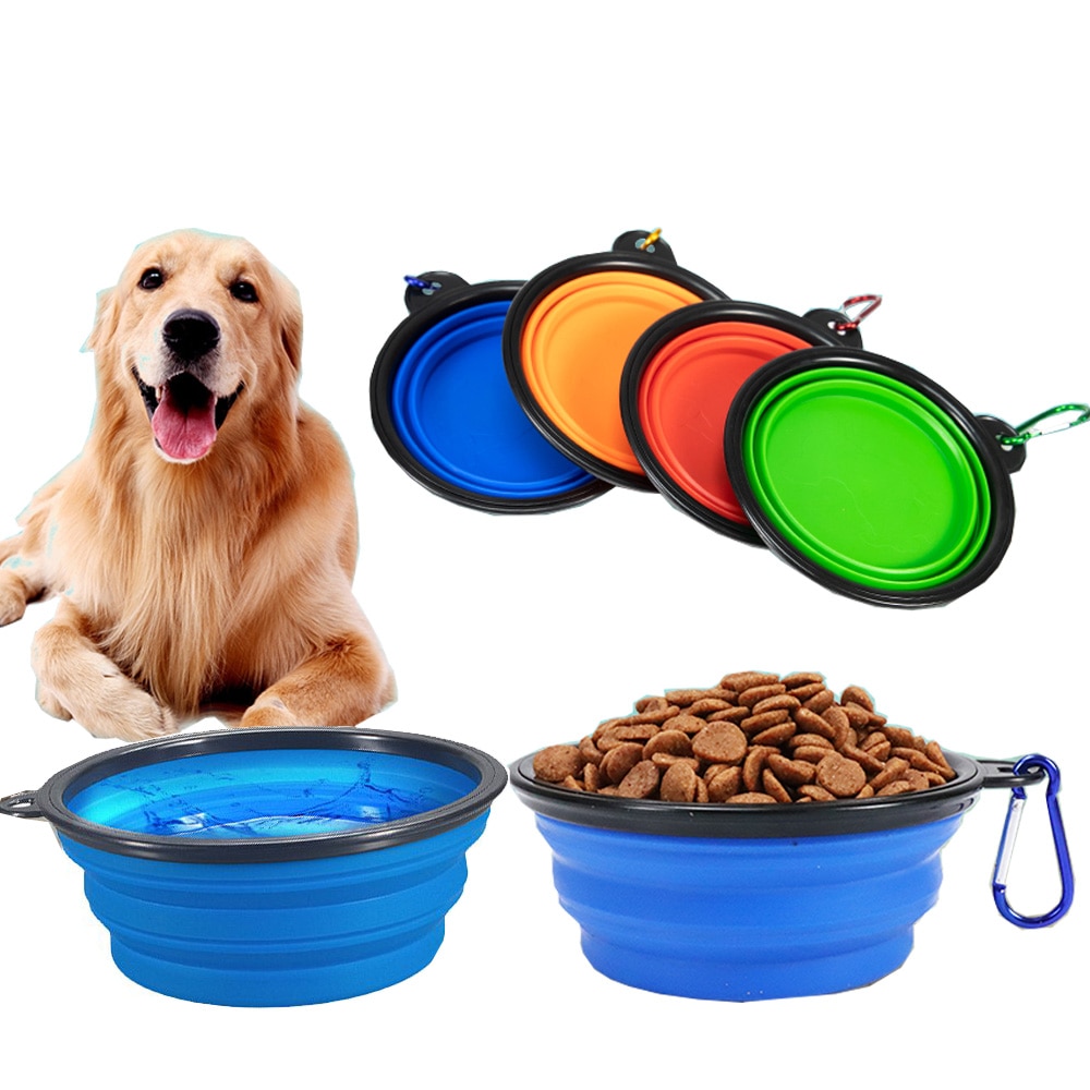 1000ML Collapsible Dog Bowl – Foldable Pet Water Dish